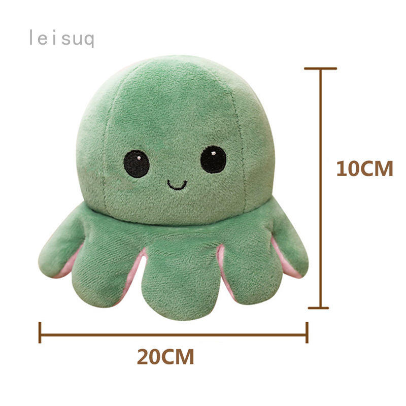HOT SELLING Reversible Flip Stuffed Octopus Soft Plush Doll Double-sided Color Flip Plushie Toy