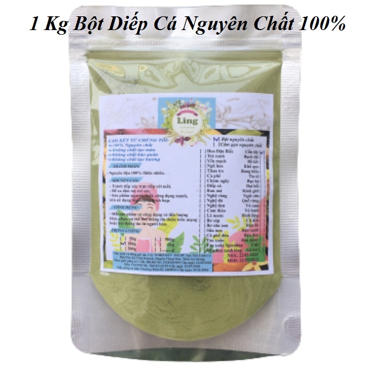 Bột Diếp cá sấy lạnh 1 Kg có giấy VSATTP và ĐKKD nguyên chất thiên nhiên 100% dùng để đắp mặt đa công dụng