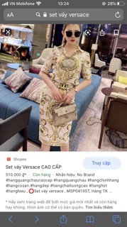 Set áo sơ mi chân váy Versace
