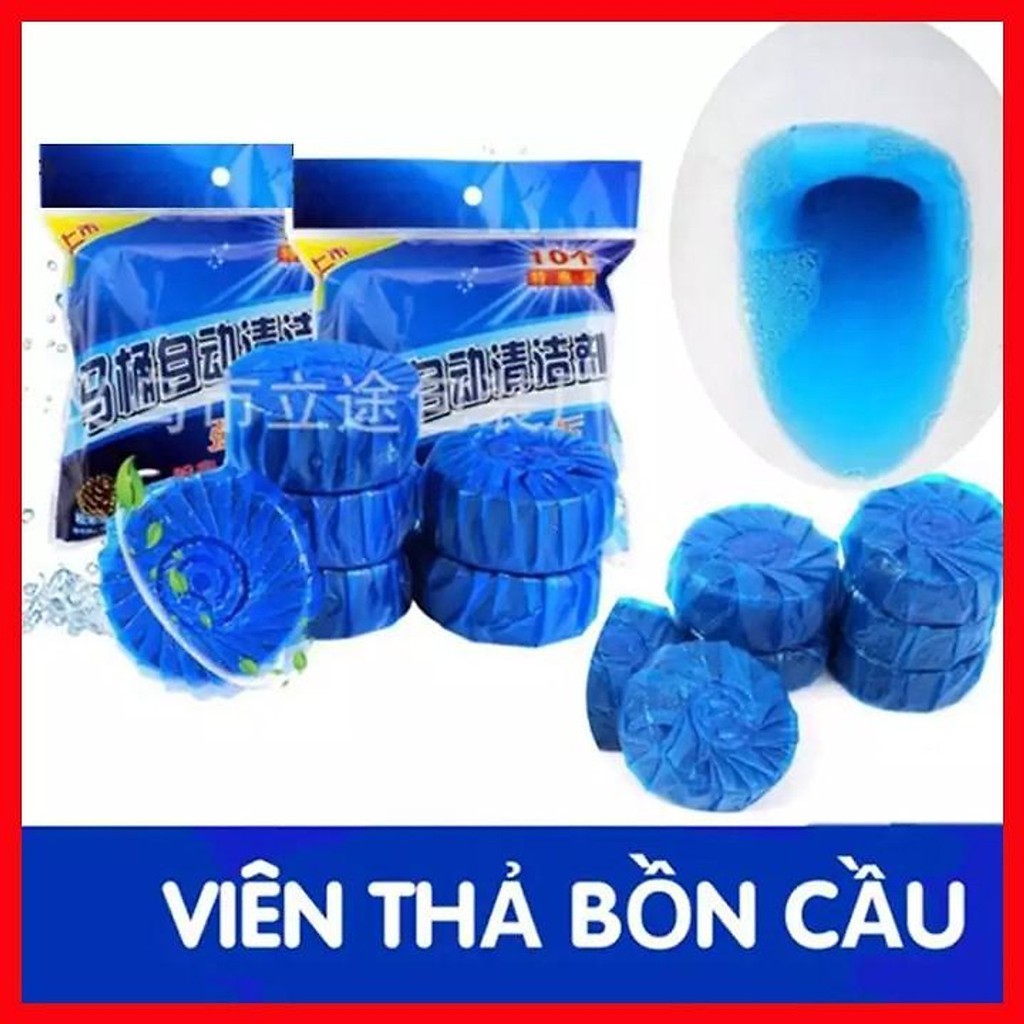 (Gói 10 Viên) Viên Thả Bồn Cầu Toilet Khử Mùi Diệt Khuẩn Hàn Quốc