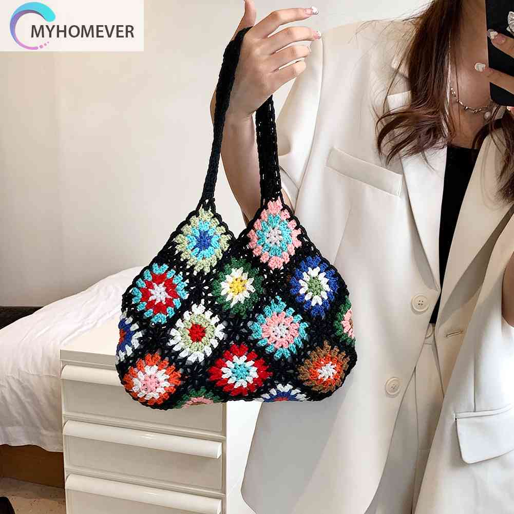 Túi Xách Đan Móc Phong Cách Bohomian Cho Nữ