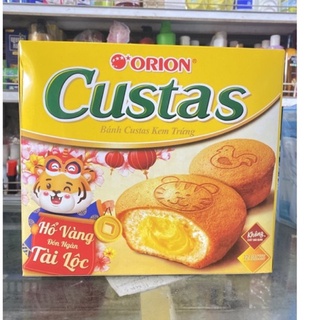 Bánh Custas vị kem trứng và hương cốm hãng orion hộp 12C-giá tốt