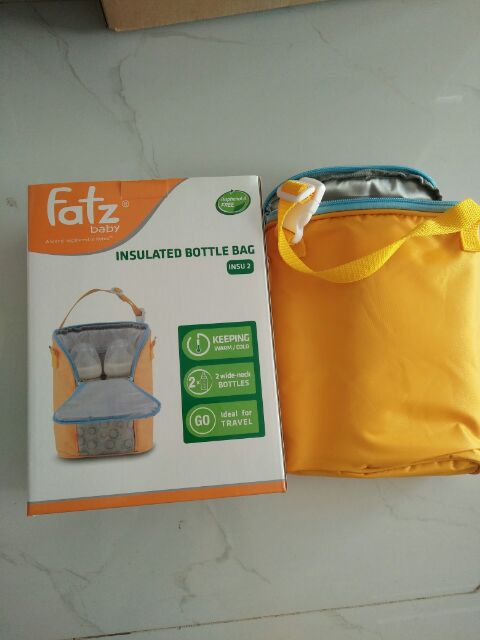 Túi giữ nhiệt 2 bình sữa cổ rộng Fatz giữ ấm hoặc lạnh