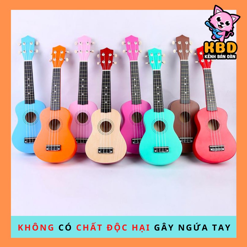 GỖ KHÔNG PHẢI NHỰA]KHÔNG NGỨA TAY] Đàn ukulele soprano tặng kèm pick gãy