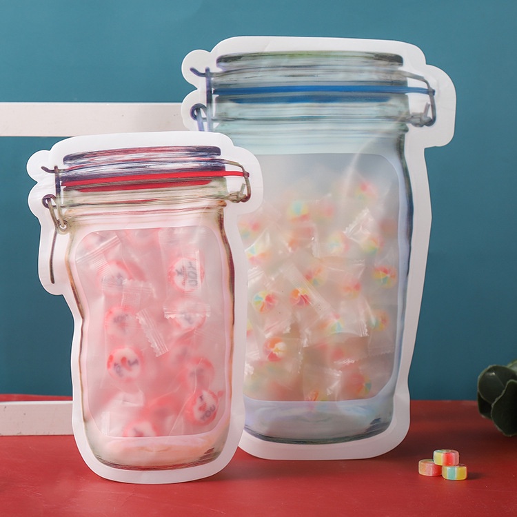 Túi đựng bánh kẹo, bao bì đựng snack zip tự niêm phong hình hũ lọ - VUA BAO BÌ