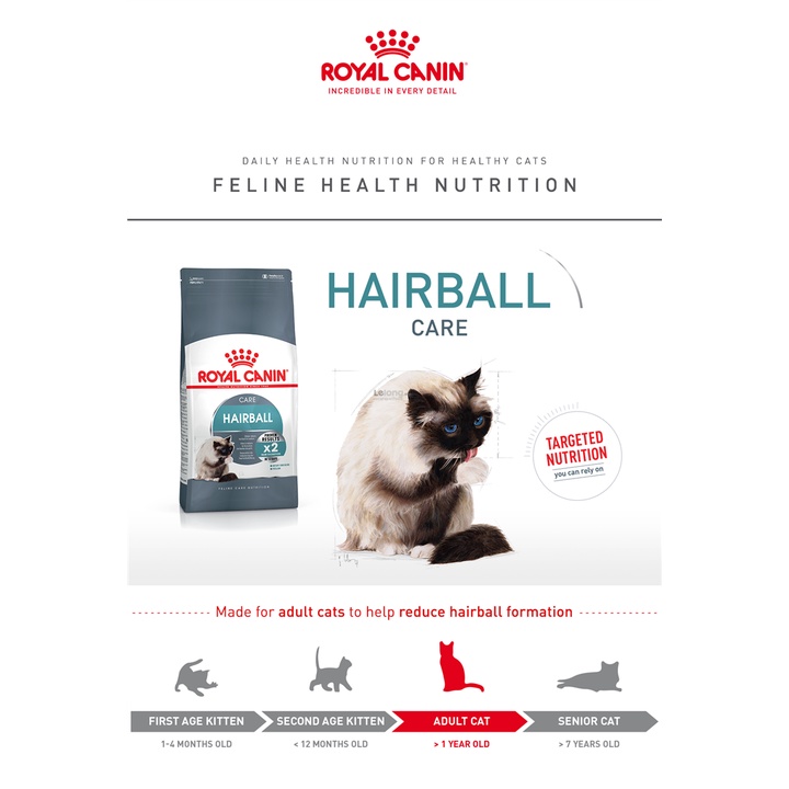 2kg - Hạt HairBall Care Royal Canin hỗ trợ tiêu búi lông, chống búi lông cho mèo lớn mèo lông dài Garé Pet Shop