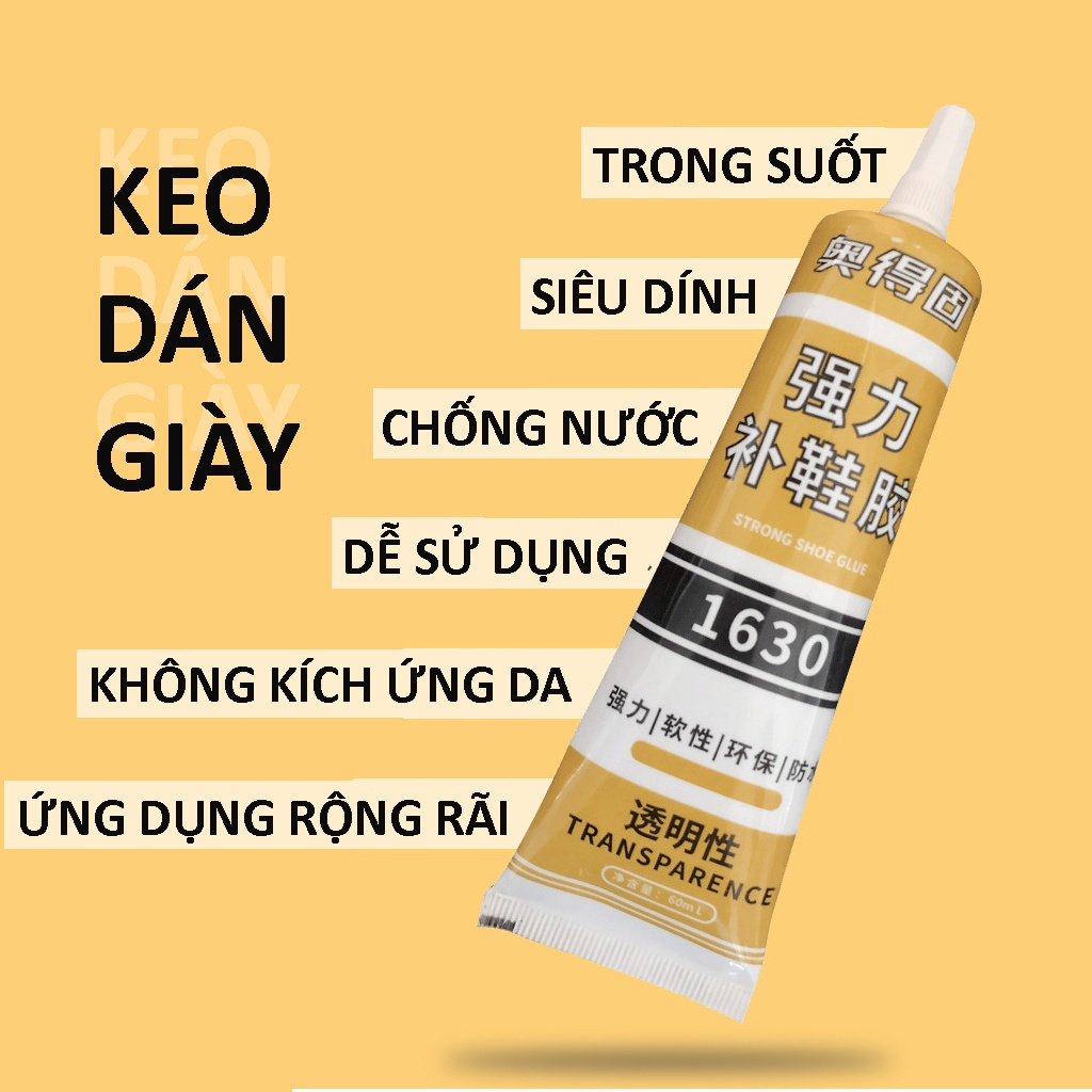 Keo dán giày thể thao, giày da trong suốt siêu dính dùng nhiệt không tổn thương tay
