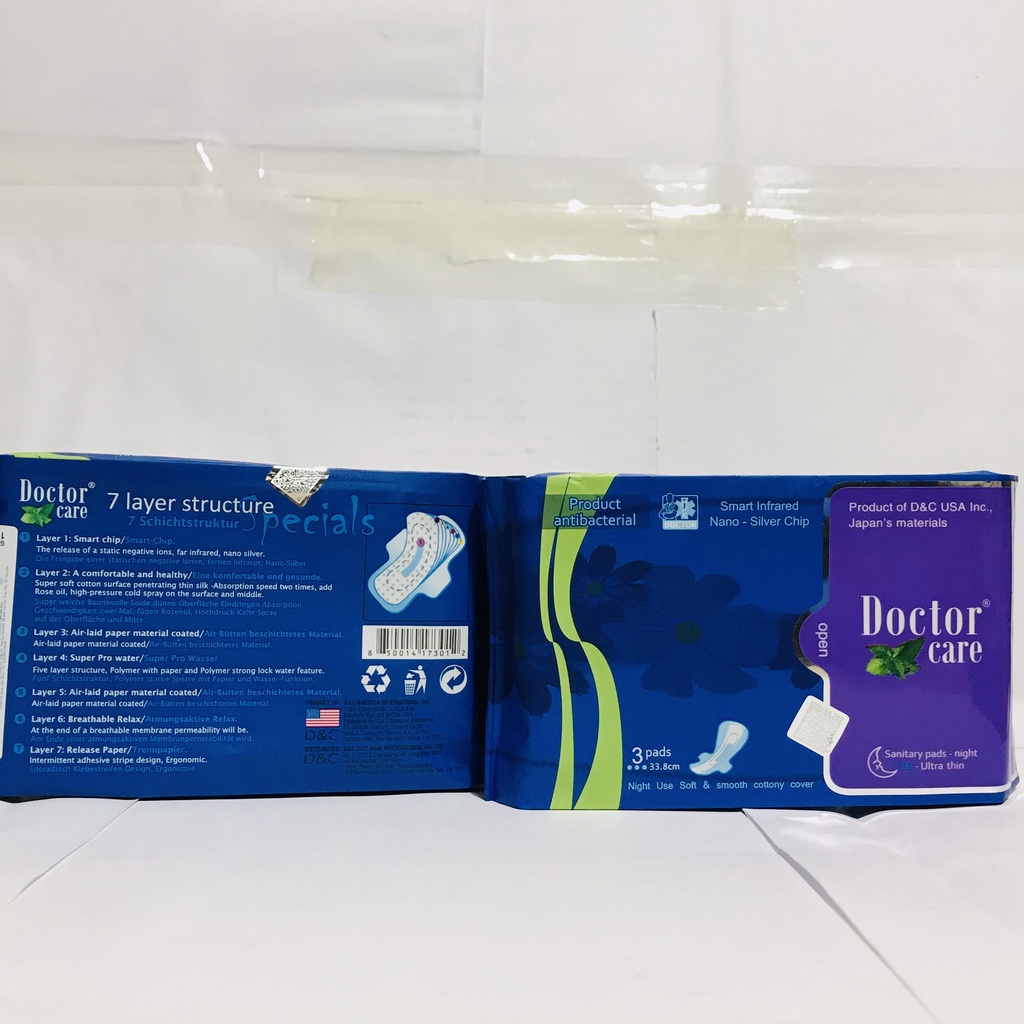 Băng vệ sinh thảo dược Doctor Care ban đêm 33.8cm