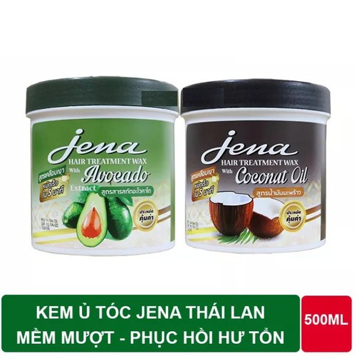 Kem Ủ Tóc Bơ, dừa Jena Hair Treatment Wax 500ml (Thái Lan)