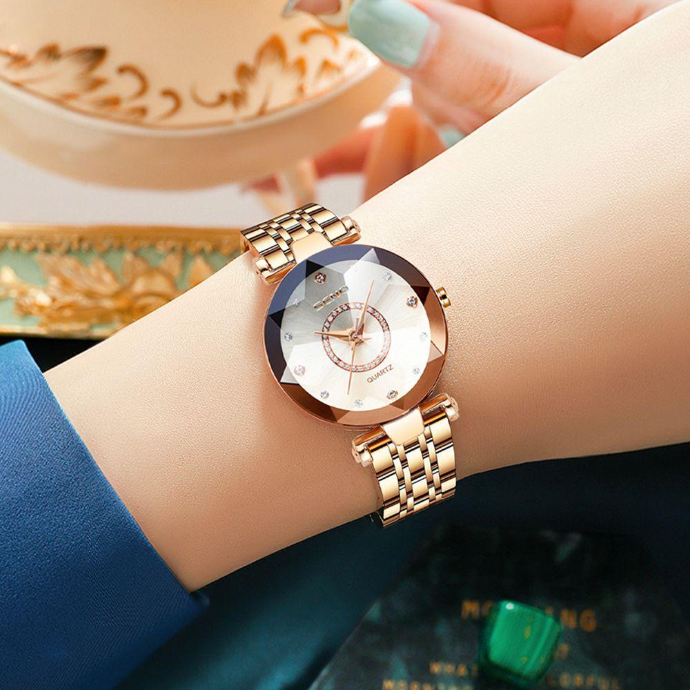 Đồng Hồ Bằng Thép Phong Cách Đơn Giản Kiểu Mới Cho Nữ|Đồng Hồ Đeo Tay Thời Trang Cá Tính