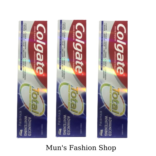 Kem đánh răng làm trắng răng COLGATE Mỹ Total Advanced Whitening - kem đánh răng COLGATE 181g - lẻ 1 tuýp