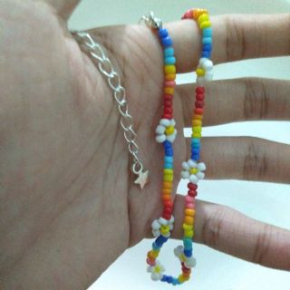 Vòng cổ handmade 🌈🌼 RAINBOW DAISY BEADs (hạt cườm)