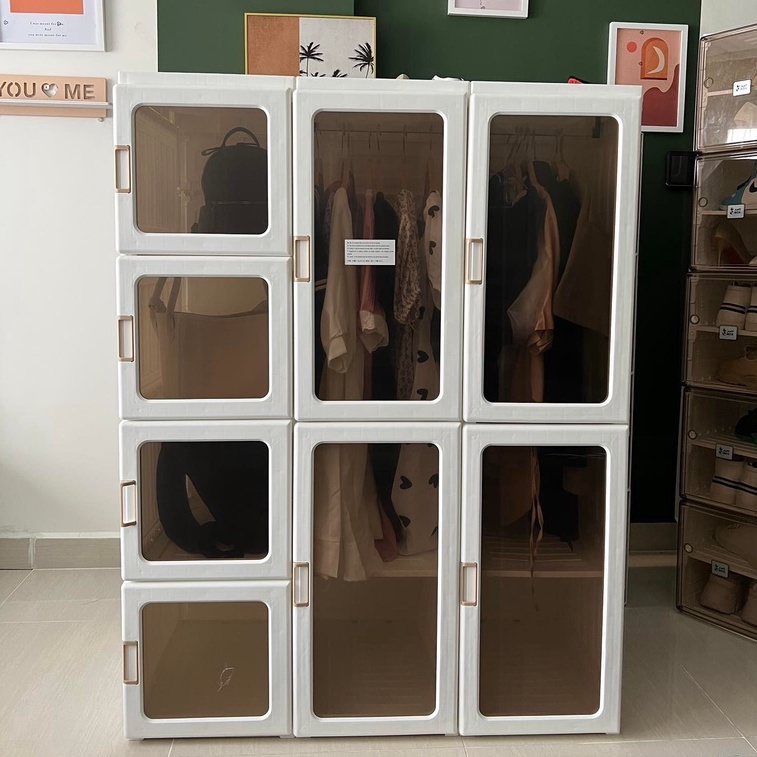 Tủ Nhựa Đựng Quần Áo Mayibox Chính Hãng Gấp Gọn Tiện Lợi 12 Ngăn 8 Cửa