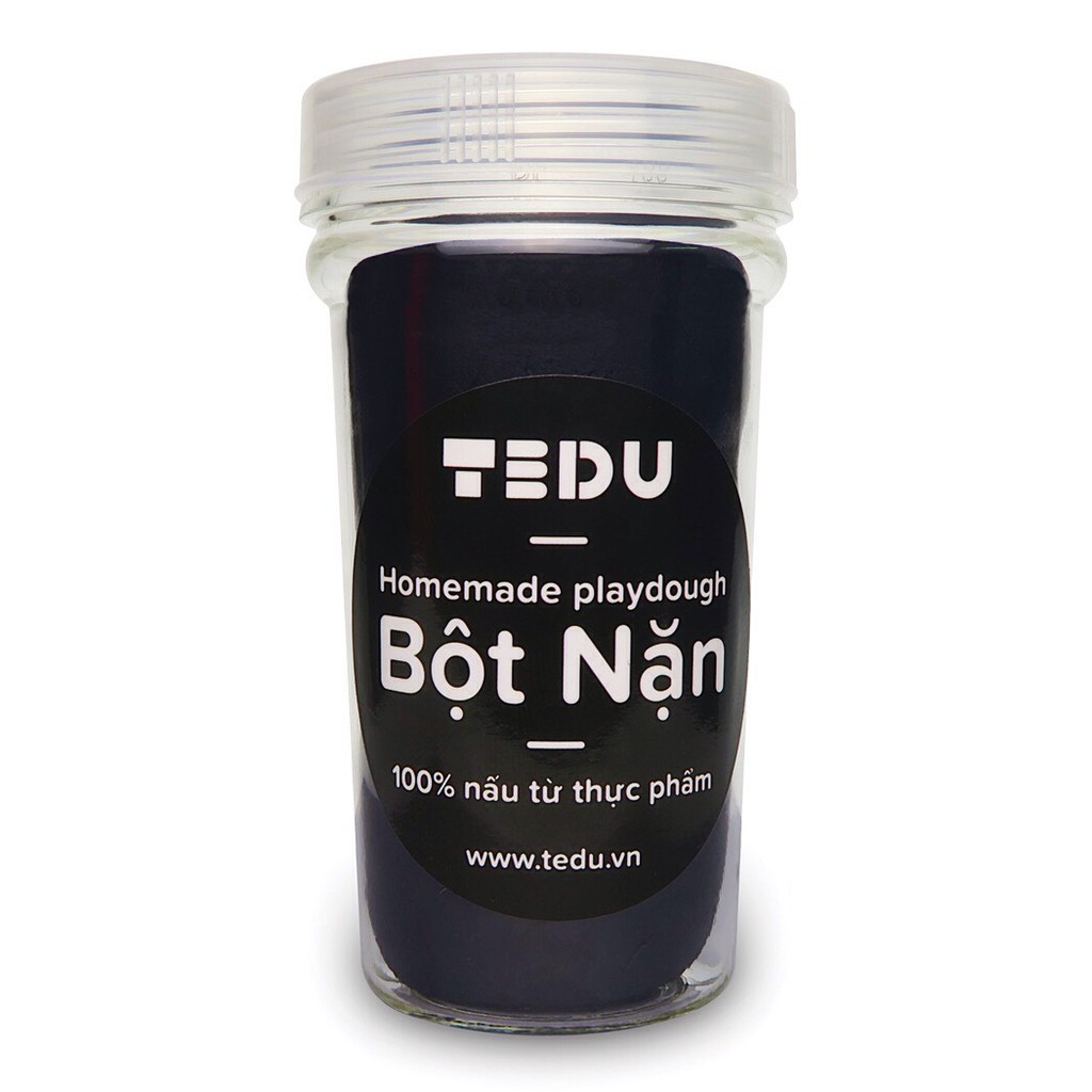 Bột nặn đất nặn an toàn Tedu hủ 140gram - Màu đen