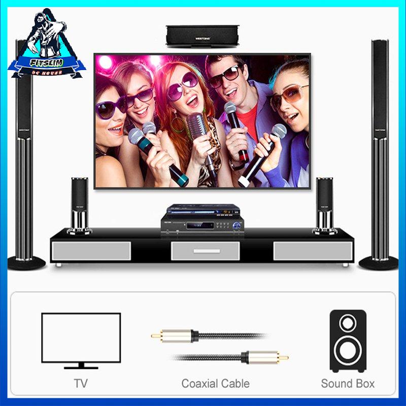 [Fitslim] Coaxial Coax Audio Cable Digital RCA To RCA Male TV Subwoofer Cord Gold Plated