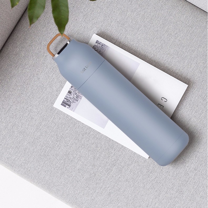 Bình giữ nhiệt Just Love cao cấp dung tích lớn 500ml dạng phích có nắp cốc uống đi kèm giữ nhiệt 15h chất liệu inox304