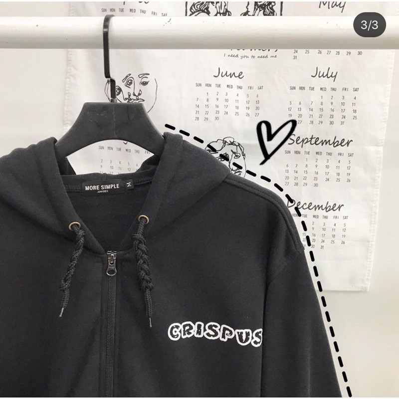 [FREESHIP] Áo khoác hoodie nỉ bông cotton dưới 75kg - crispus