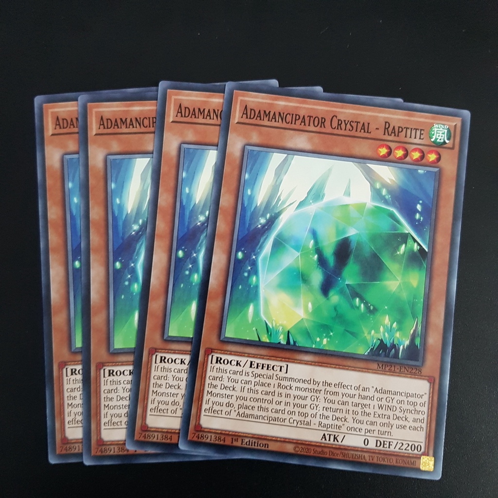 Lá bài Adamancipator Crystal - Raptite - MP21-EN228 - Common 1st Edition