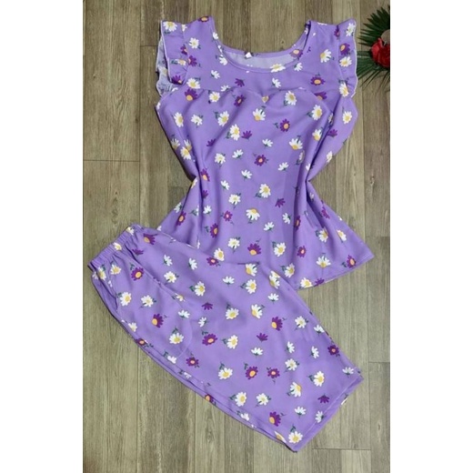 Sale xả Bộ lửng mặc nhà lụa hàn size dưới 60kg