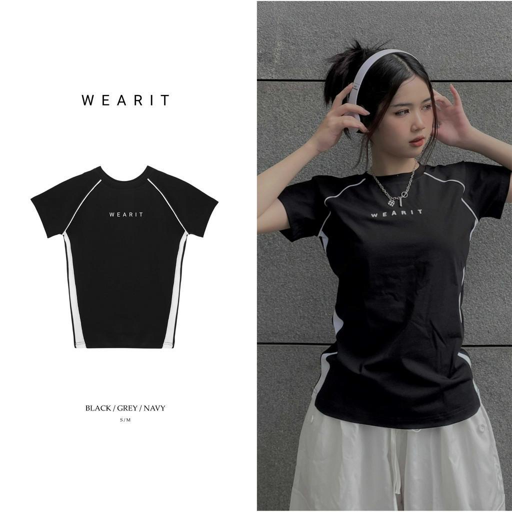 Áo baby tee WEARIT chất liệu cotton kiểu dáng phối màu cá tính, thể thao