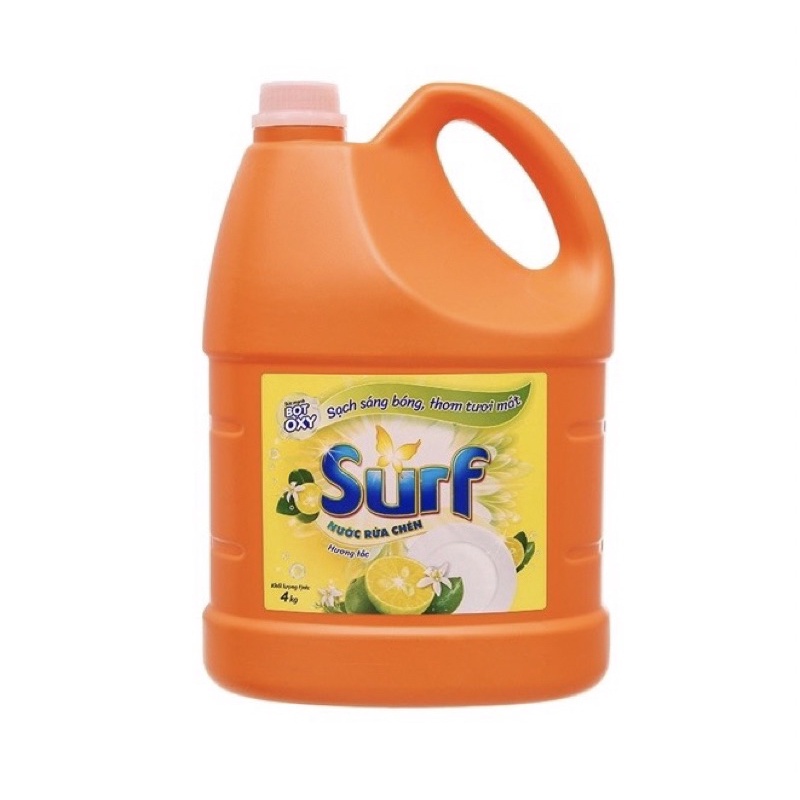 Nước Rửa Chén Surf Hương Tắc Dịu Nhẹ/ Chanh Sả 4KG