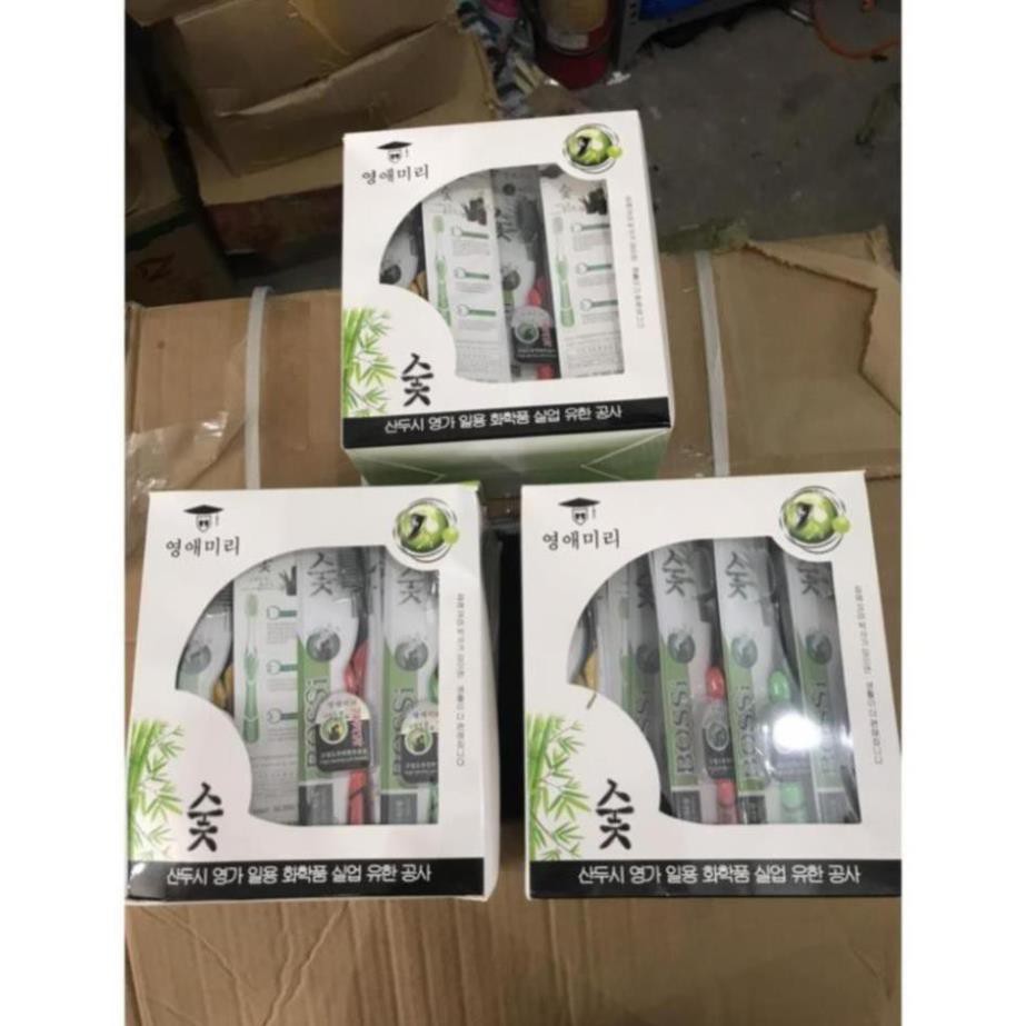 [ SIÊU SALE ] Hộp 30 cái Bàn Chải Đánh Răng Than Tre Hoạt Tính Bossi Hàn Quốc