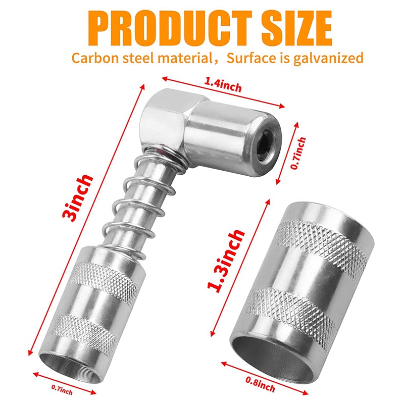 Set 4 Đầu Nối Ống Mỡ 90 Độ Kèm 3 Hàm Mỡ Cho Xe Tải