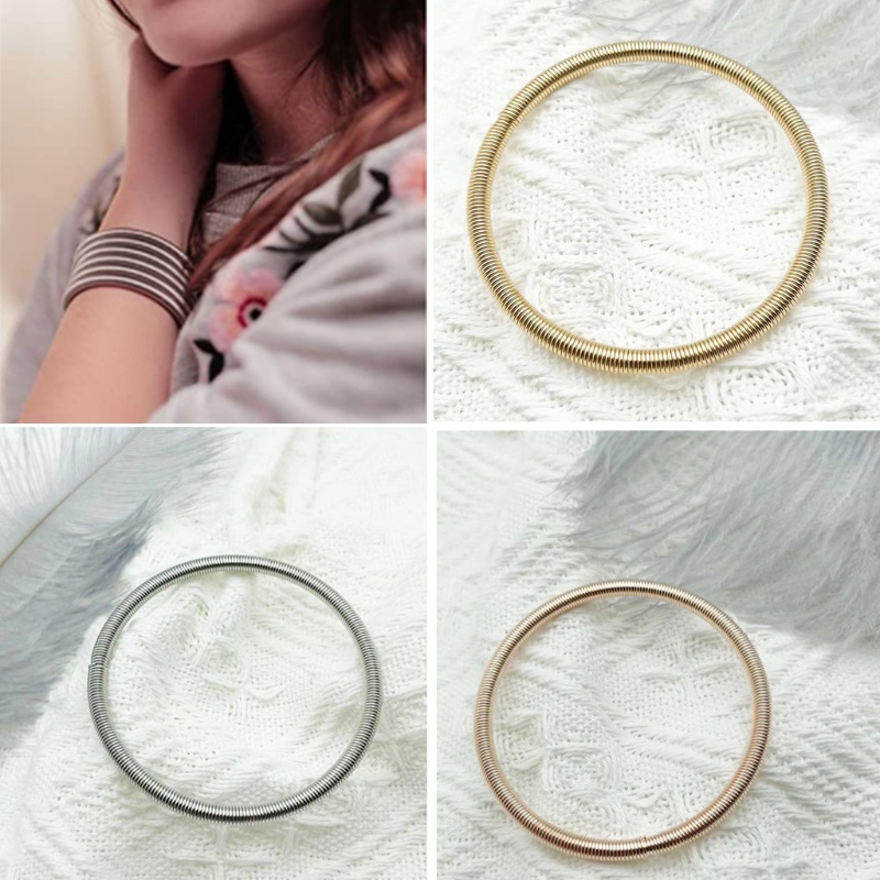 Vòng Đeo Tay Dây Thép Carbon Co Giãn Kèm Ốc Vít Cho H