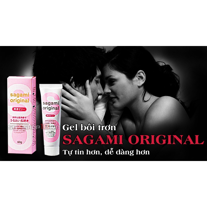 Gel bôi trơn Sagami Original, gel bôi trơn gốc nước tăng khoái cảm, 1 tuýp 60g - Exper