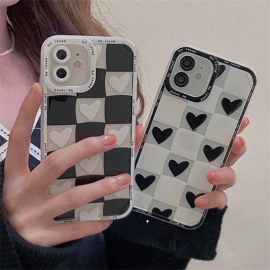 Ốp Điện Thoại Tpu Mềm Chống Sốc Họa Tiết Trái Tim Cho iPhone 14 13 12 11 Pro Max XS Max XR X XS 8 7 6s 6 Plus SE 2020