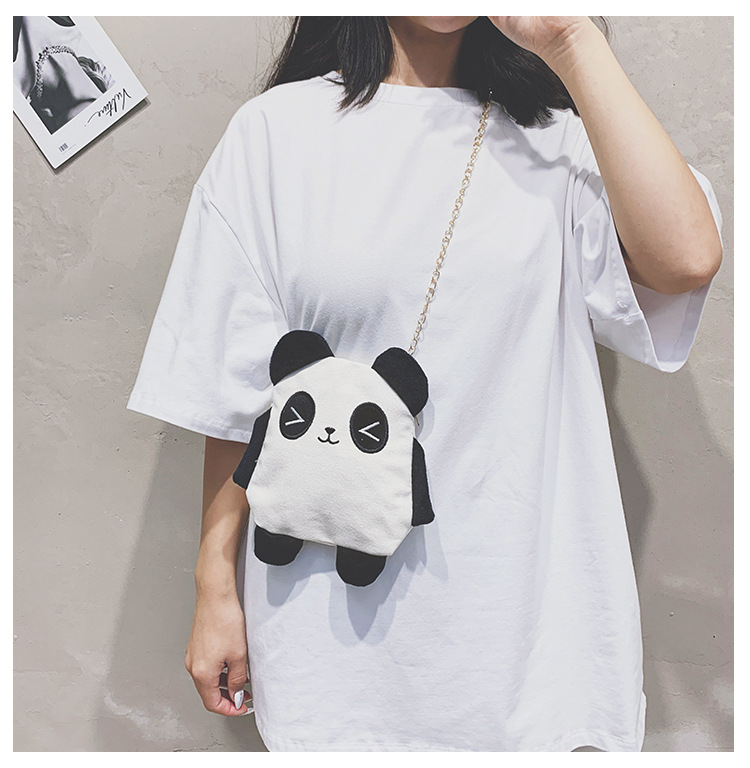 🌟 existing stocks 🌟Cartoon Panda One Shoulder Fashion Canvas Bag