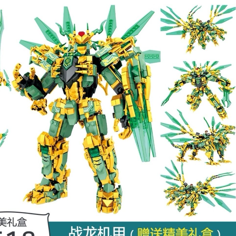Đồ chơi giáo dục Lắp ráp Mô hình Ninjago 1618pcs Warrior Mechanical Titans Mechas Battle Robot Dragons Season 14