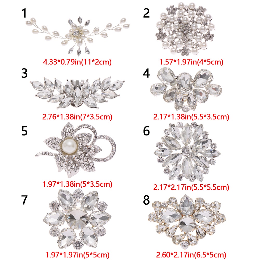 1 kẹp hình vuông lấp lánh trang trí giày cao gót cho nữ