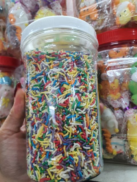 Cốm màu trang trí bánh 500gr-hsd:2025