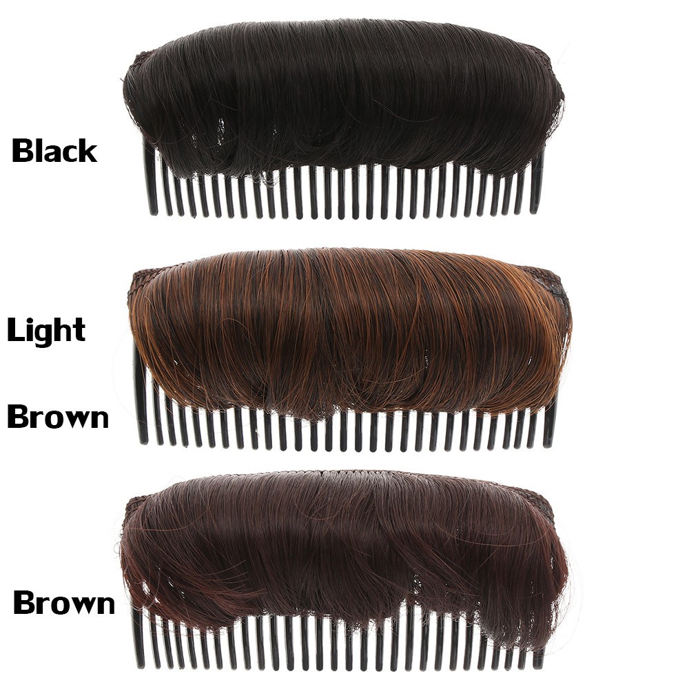 Set 1 / 3 Cài Tóc Đính Tóc Giả Bằng Sợi Tổng Hợp Nhiều Màu Sắc Tăng Chiều Cao