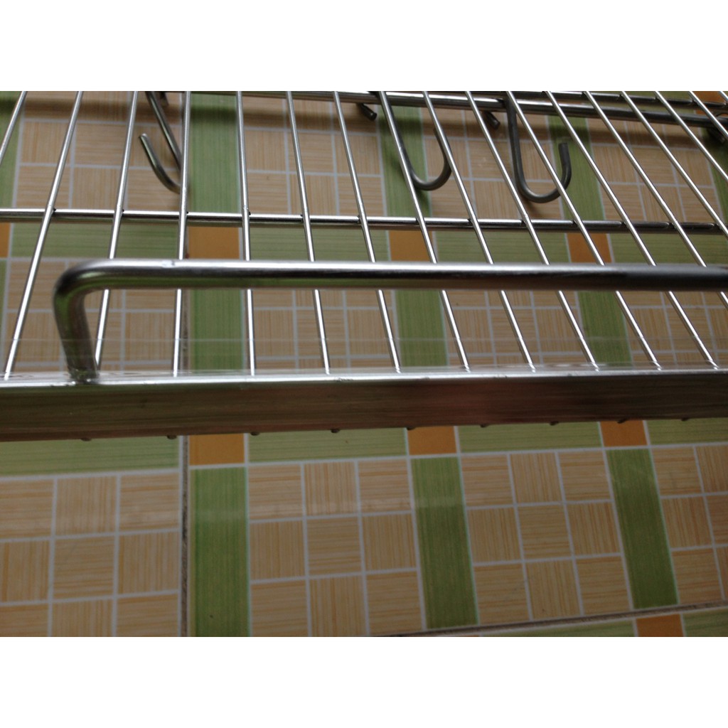 Kệ Đựng Chén Bát Gắn Tường Bằng INOX 304 1 tầng Cao Cấp