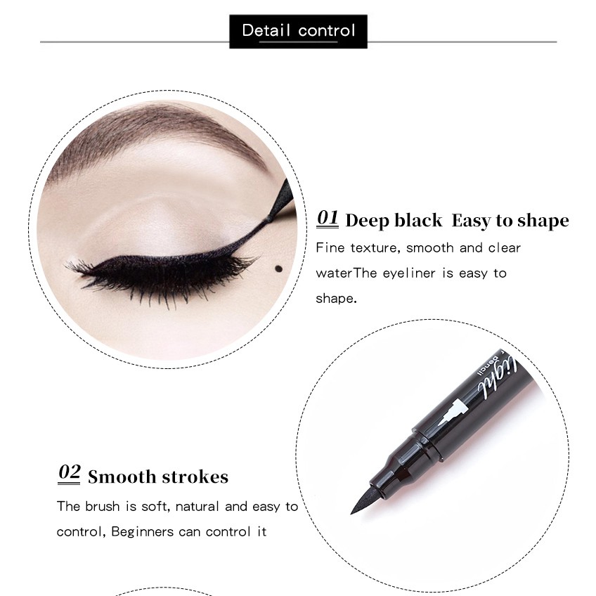 [Hàng mới về] Bút Kẻ Mắt Nước Qic Kèm Con Dấu Chấm Trang Trí Phần Đuôi Mắt Kháng Nước Chống Nhòe Cao Cấp | BigBuy360 - bigbuy360.vn