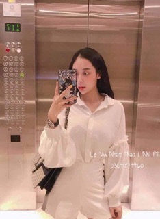 ÁO SƠ MI TRẮNG TAY BÈO