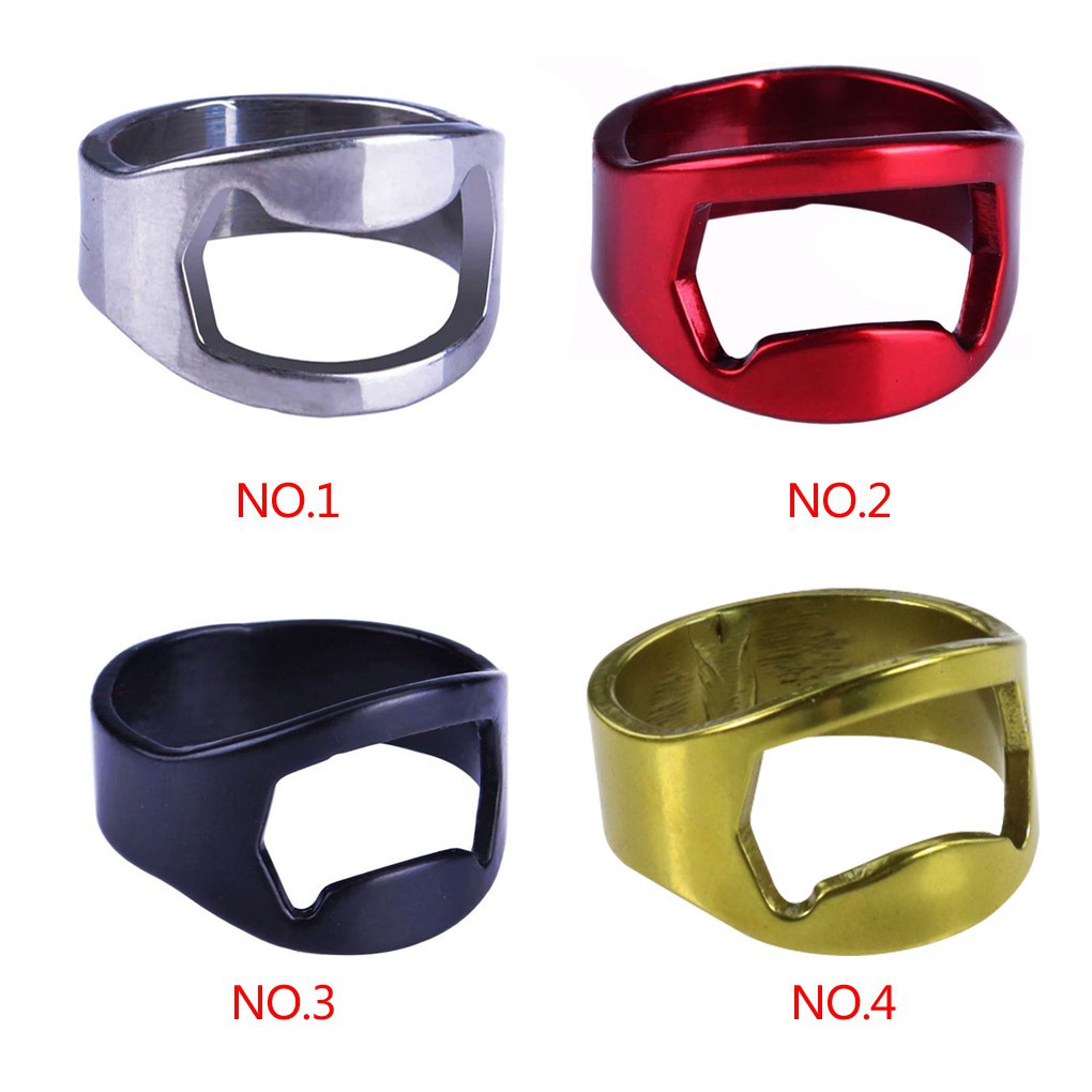 Nhẫn kim loại khui nắp chai kiểu dáng đáng yêu