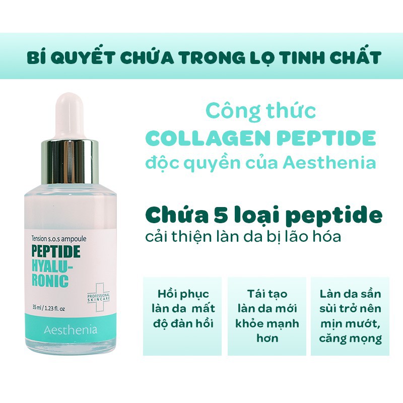 [Mã COS2405 giảm 8% đơn 300K] Tinh Chất Tươi Dưỡng Da Aesthenia Peptide Ampoule 35ml