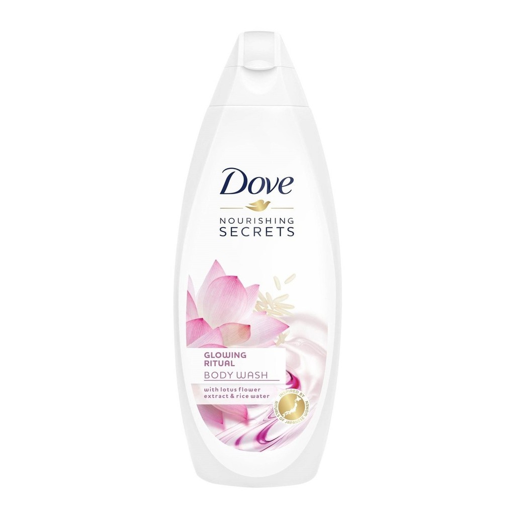 Sữa tắm DOVE With Lotus Flower Extract & Rice Water - 500ml - Hoa sen.