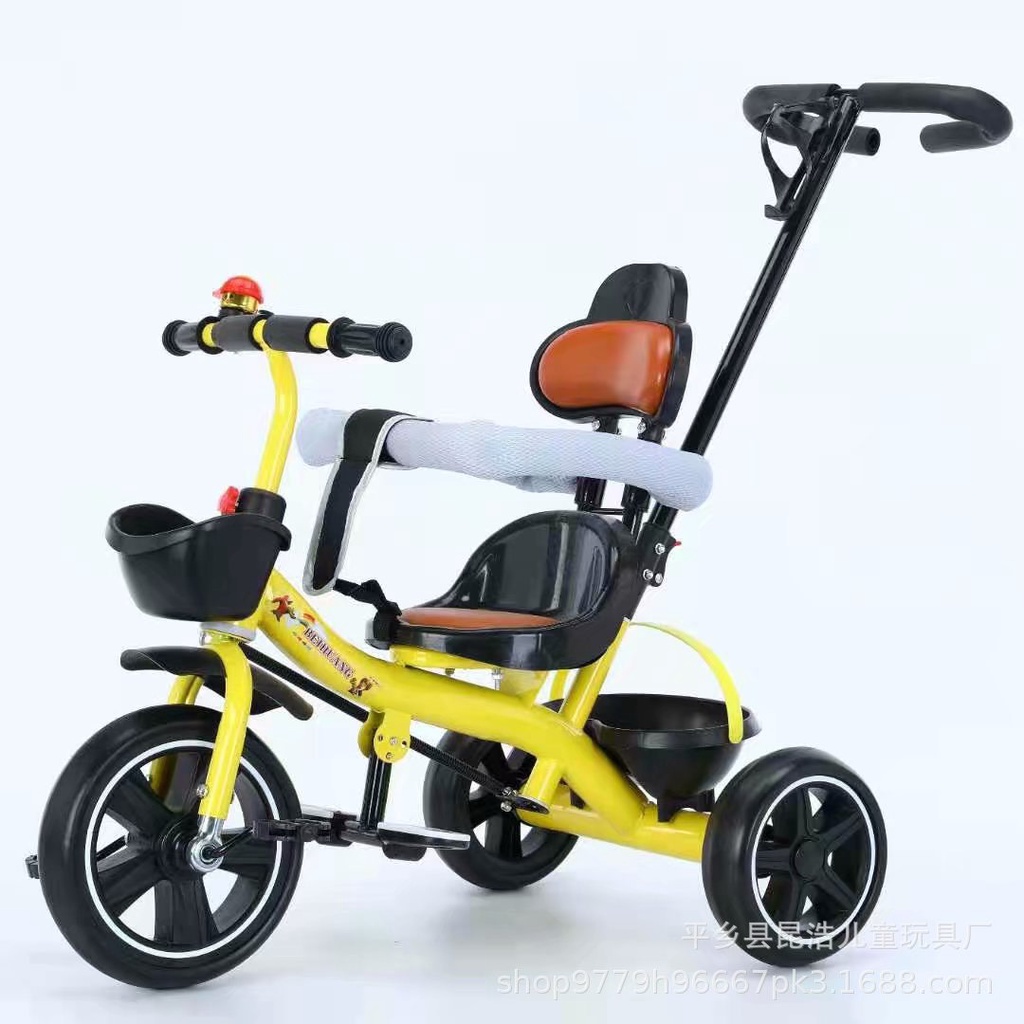 [Rẻ vô địch] Xe đẩy 3 bánh có mái che bàn đạp ghế tựa cho bé, xe đẩy đa năng cho bé cao cấp chính hãng