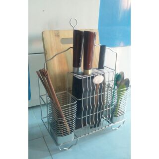 Giá kệ để dao thớt inox đẹp dày chắc chắn