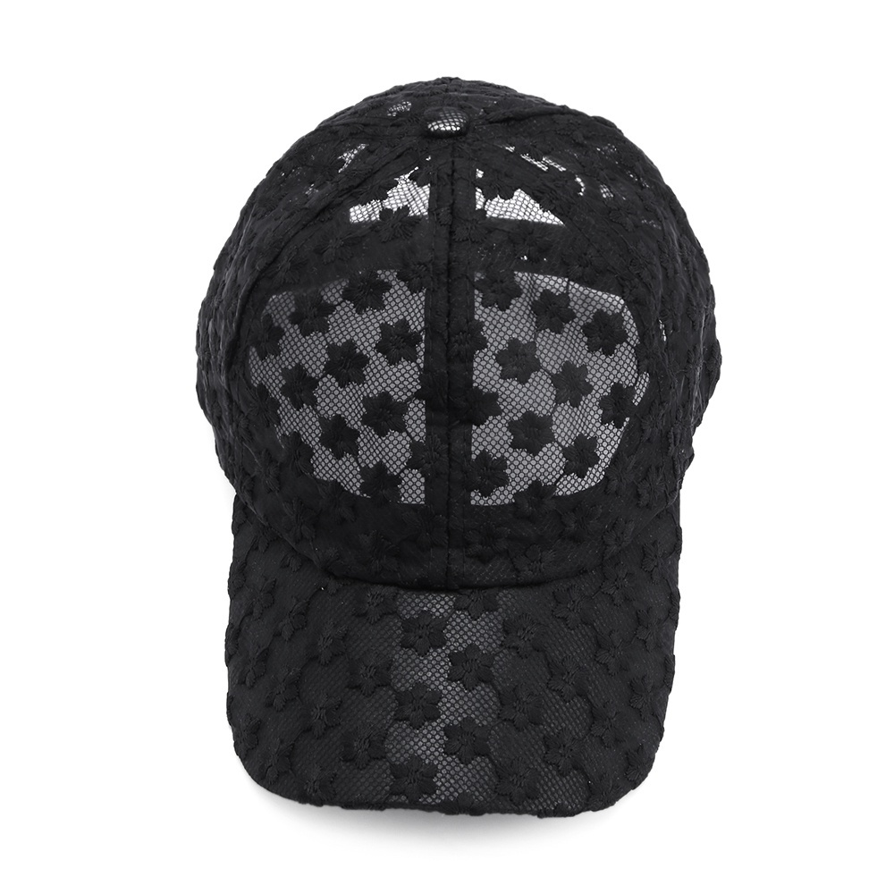 Mũ lưỡi trai phối ren lưới thoáng khí thời trang nhiều màu sắc tùy chọn dành cho nữ