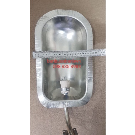 Chao đèn đường ngõ xóm inox sâu lòng  loại nhỏ kèm đui  E27 chống cháy