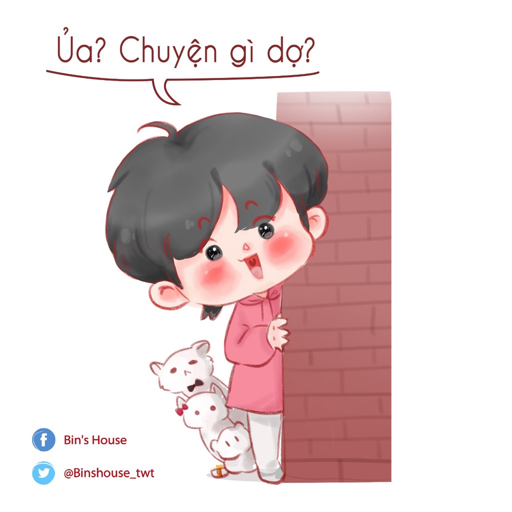 BIN'S HOUSE | Sticker Bin nhỏ - Nhãn dán trang trí dễ thương
