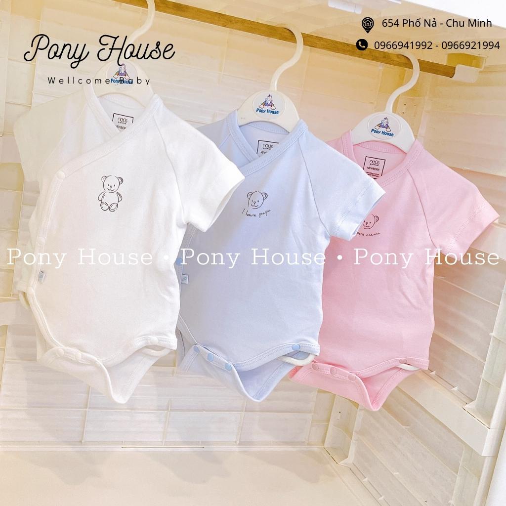 Body Chip Cộc Tay Nous Cài Lệch - Bodysuit Nous Premium Dòng Sản Phẩm Cao Cấp - Cho Bé Sơ Sinh Đến 3-6 Tháng Tuổi