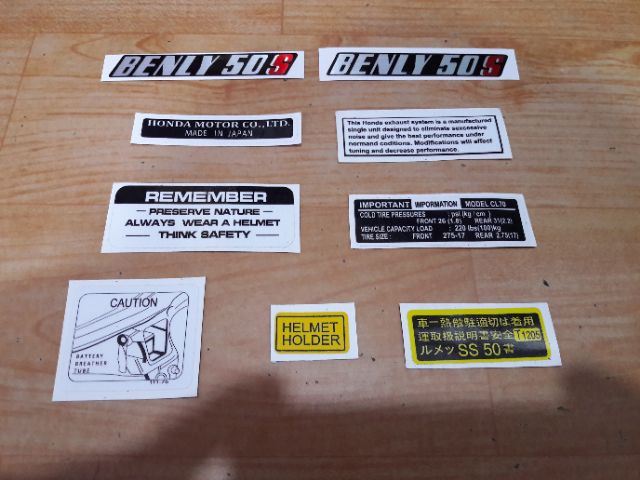 Bộ tem thông số xe 67, CL50, CD50, CL70