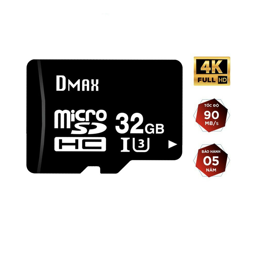 Thẻ nhớ MicroSD Từ 4GB Đến 32GB DMAX BH 5 Năm