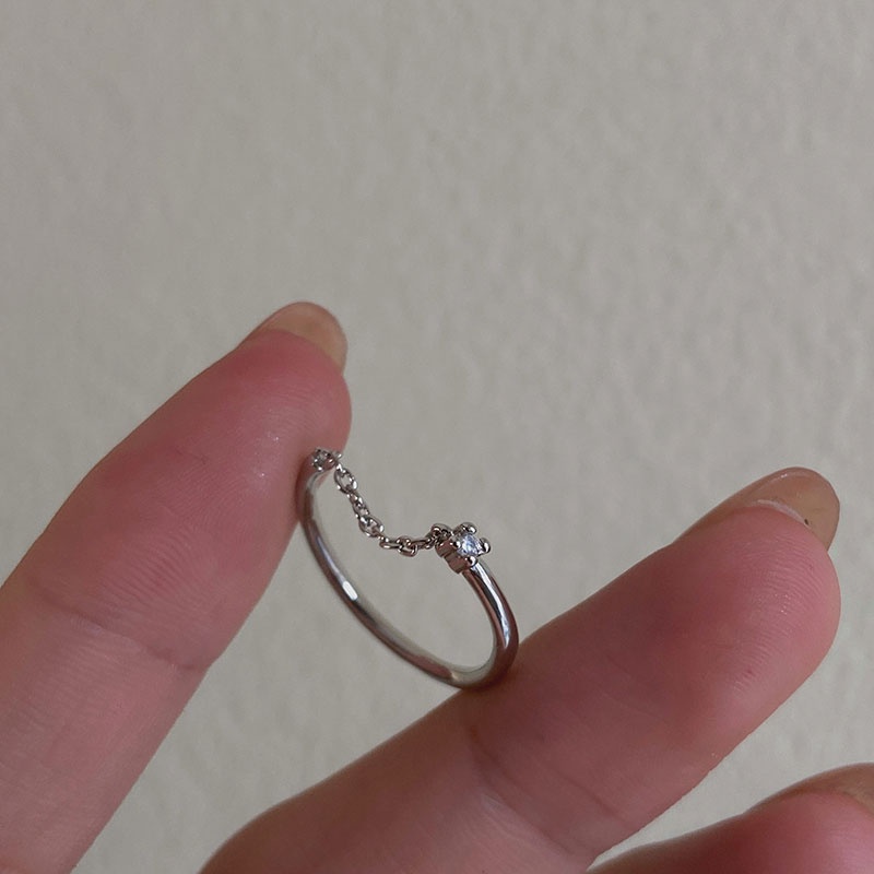 Nhẫn Đeo Tay Kim Loại Đính Đá Zircon Phong Cách Thời Trang Mùa Hè Cá Tính